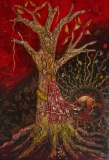 Fusion - LES ARBRES huile/acrylique sur bois