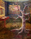 L'arbre blanc - LES ARBRES huile/acrylique sur bois